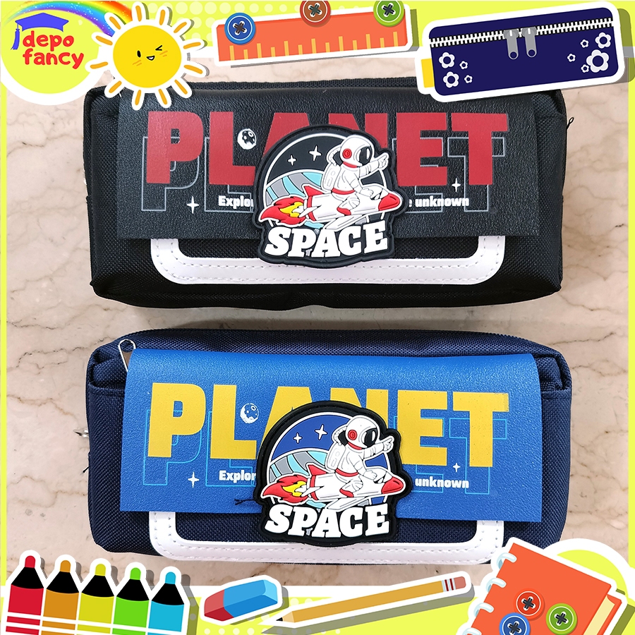 

Kotak Pensil Kain 2 Resleting HR-6672 / Pencil Case / Tepak Pensil / Box Pen / Boks Pensil