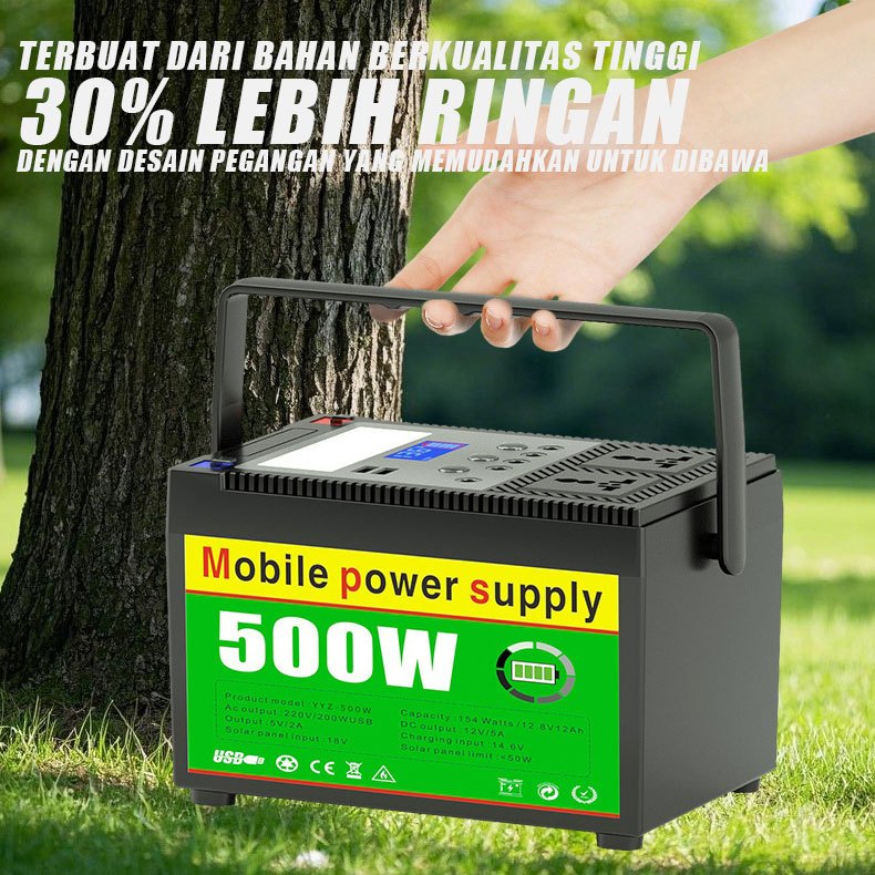 ORI100% Pembangkit Listrik Tenaga Surya Portabel 220V 100W/300W/500 watt 30A Generator Pengisi Daya