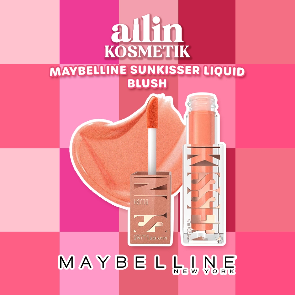 AILIN | MAYBELLINE Sunkisser Liquid Blush 4,7ml | Instant Fresh Cheeks Glow Matte Cream Blush | Blus