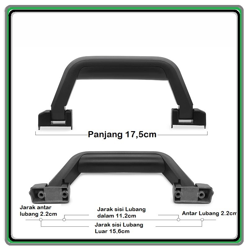 Handle koper / gagang koper (Balik otomatis)  Bahan Plastik