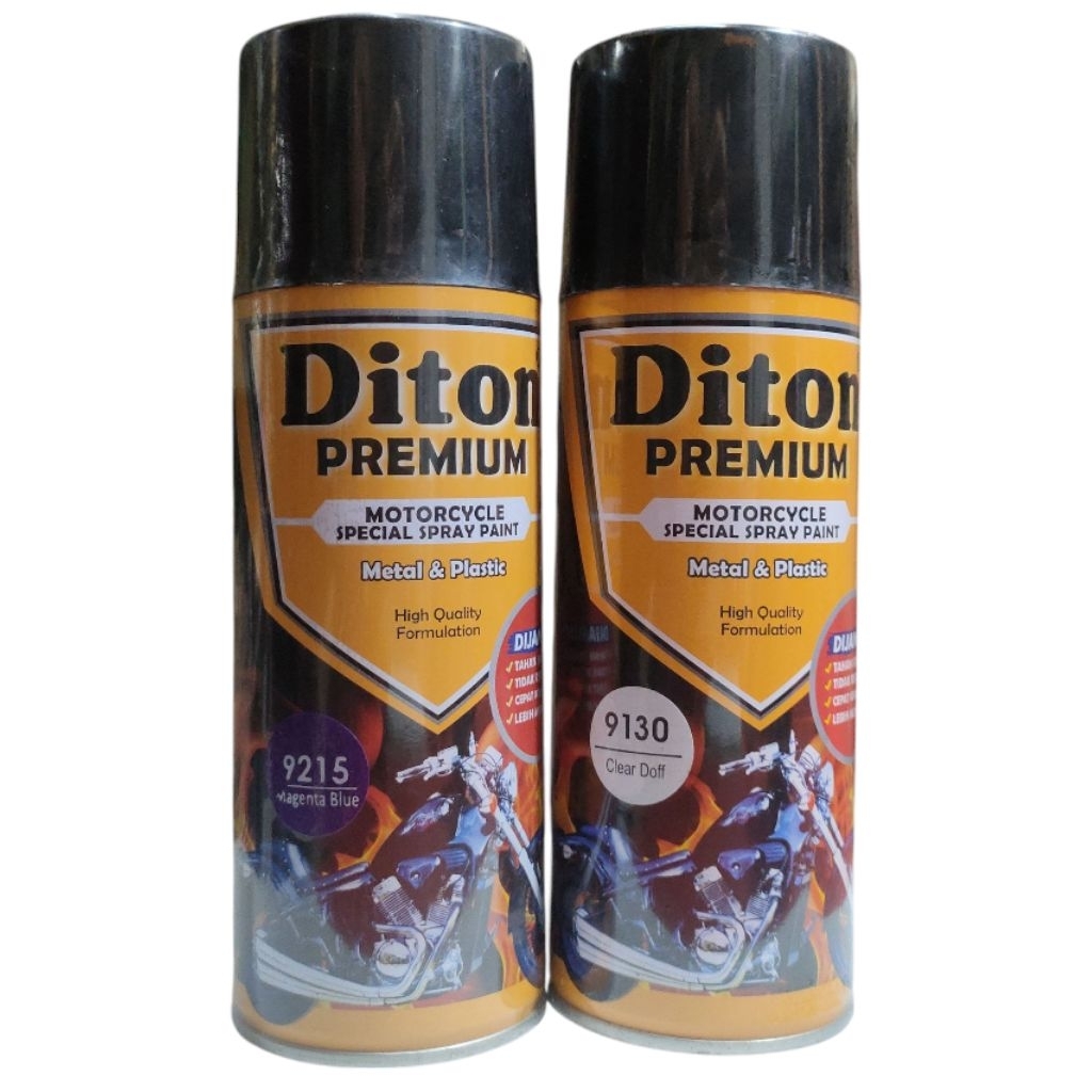 PAKET 2 KALENG DITON PREMIUM 400CC 9215 MAGENTA BLUE / 9130 CLEAR DOFF