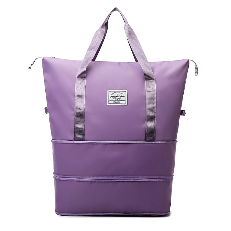 Tas Travel Lipat Motif Besar 3 Tingkat Foldable Travel Bag Hand Carry Tas Koper Lipat Jinjing Travel