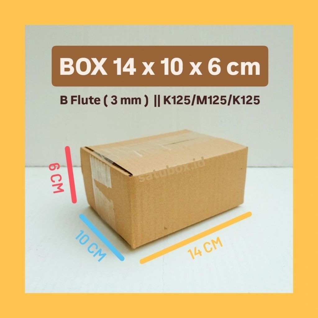 

kardus karton box polos uk. 14x10x6 cm, single wall tebal 3mm