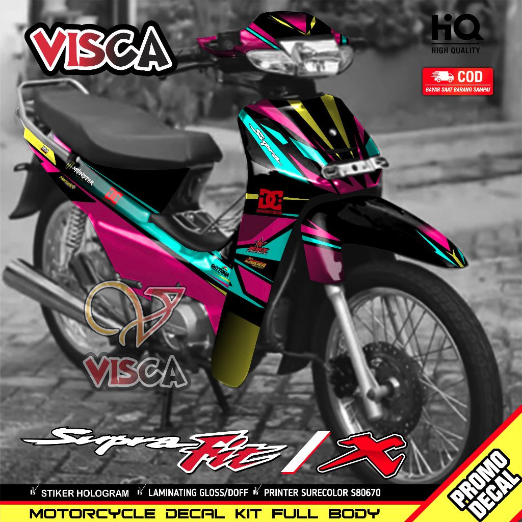 Stiker Supra 100 - Striping Supra X Supra Fit - Decal Supra Fit Supra x Lama Full Body - RC