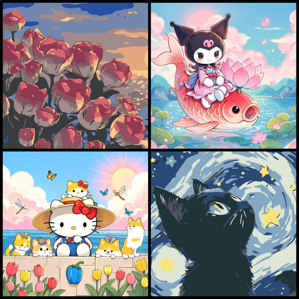 

Framed DIY Diamond Painting kartun 30*30 baru, lukisan bingkai berlian penuh DIY, lukisan dekoratif berlian buatan tangan