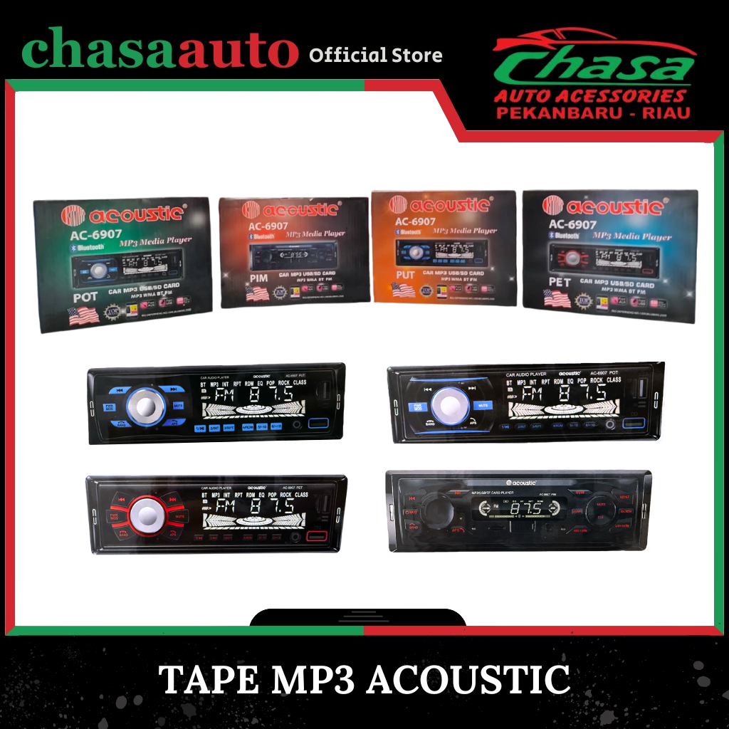 (CHASA) TAFFWARE TAPE MP3 PLAYER AUDIO BLUETOOTH ACOUSTIC AC 6907 PUT PIM PET POT