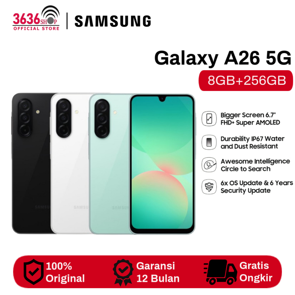 Samsung Galaxy A26 5G 8GB+256GB LCD Super AMOLED Camera 50MP Garansi Resmi 1 Tahun