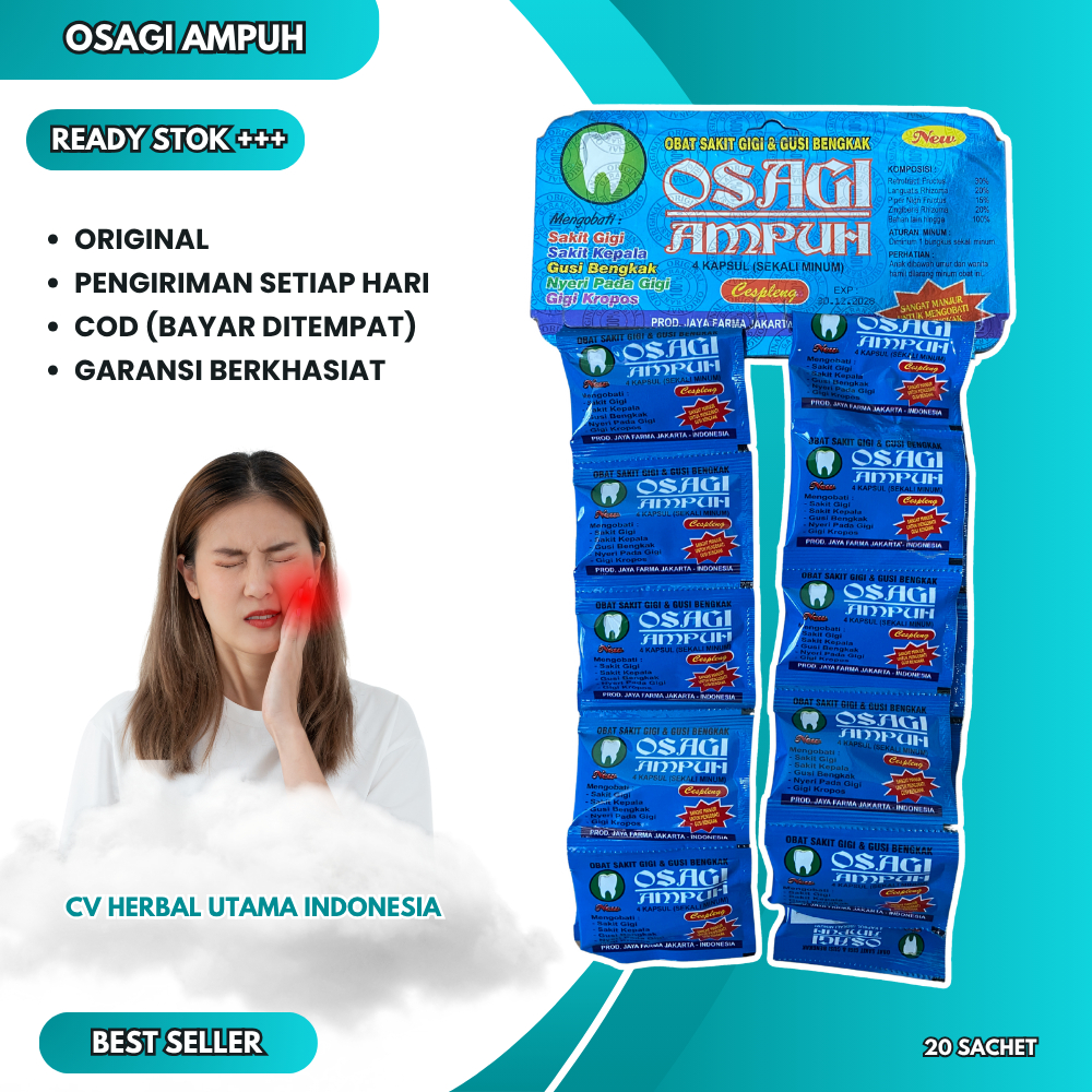 

KAPSUL OSAGI AMPUH OBAT SAKIT GIGI 20 SACHET