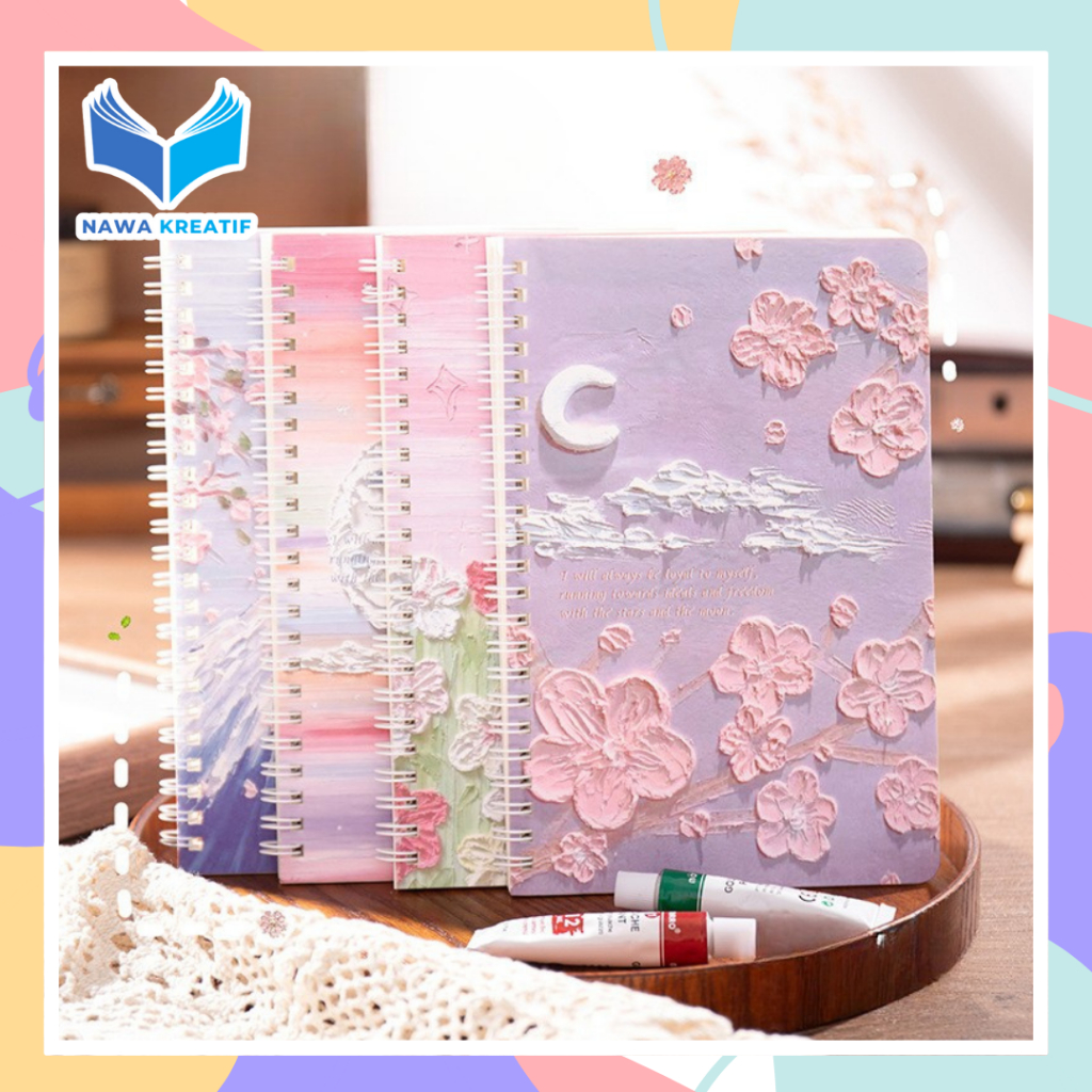 

NAWA Notebook A5 Desain Unik Buku Diary Buku Jurnal Aesthetic Sekolah 60 Lembar