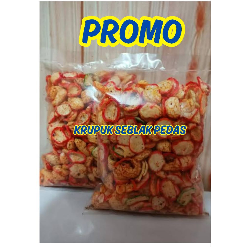 

PROMO kerupuk seblak pedas daun jeruk 500g, pedas gurih