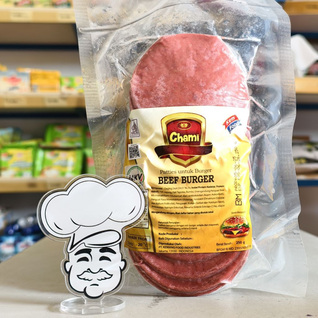 

Daging Hamburger Chami 10's / Chami Beef Burger / Daging Patties Burger