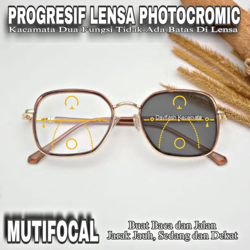 kacamata. frame 2109 Baca plus  dan jalan. lensa progresif photocromic kacamata Baca dan jalan  anti