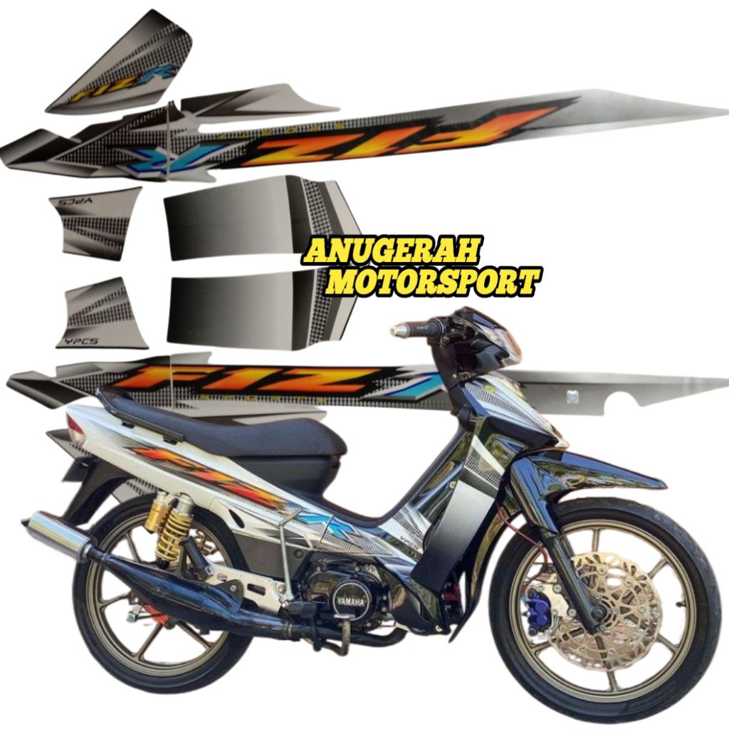 striping sticker lis fizr 2004 hitam putih fiz r  f1zr