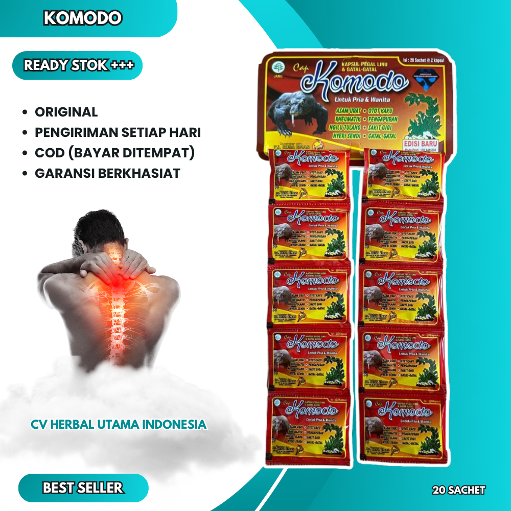 

Komodo Kapsul 1 Hanger Isi 20 Sachet 100% Asli