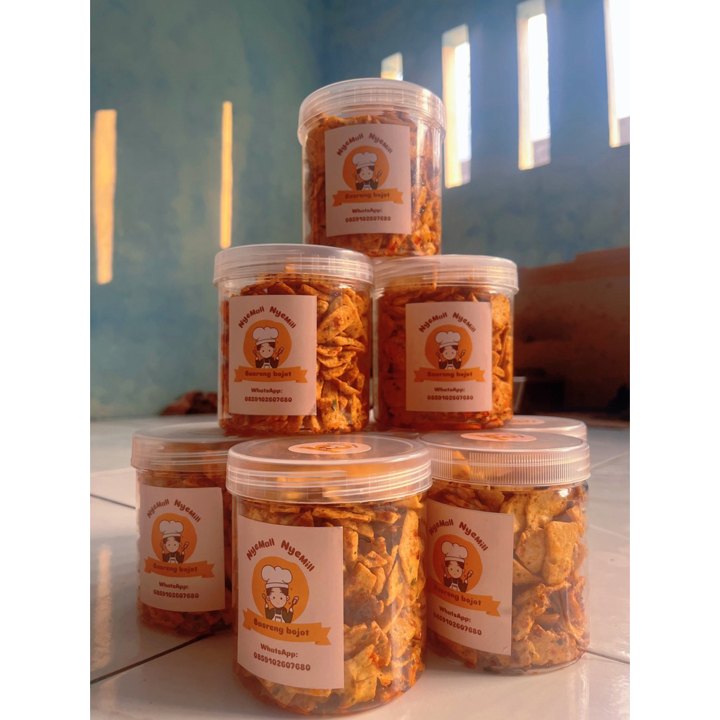 

BASRENG BOJOT - BASRENG PEDAS DAUN JERUK RENYAH GURIH PEDAS CABAI ASLI kemasan toples