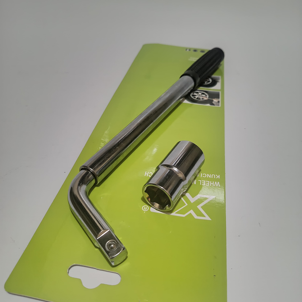 XP Kunci L Roda Mobil Tarik Panjang 19 x 21 mm Mata Sok / Kunci Roda Truk / Kunci Roda Tekiro