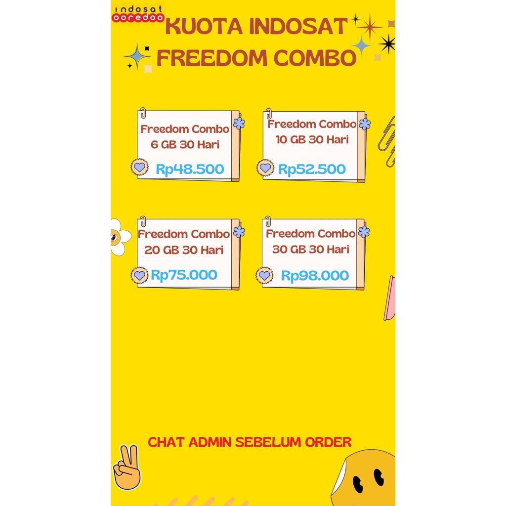 Kuota Indosat Freedom Combo