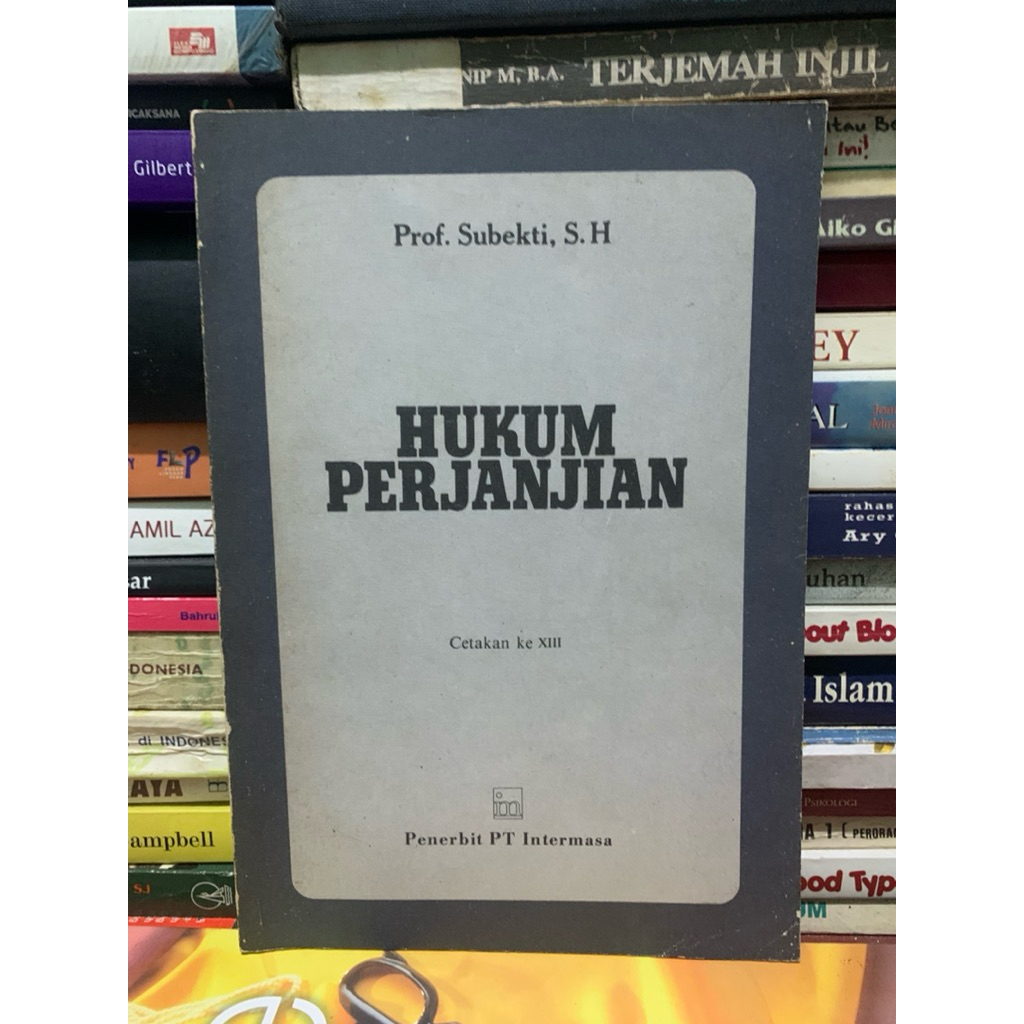 Hukum perjanjian cetakan ke XIII by Prof subekti ASLI ORIGINAL