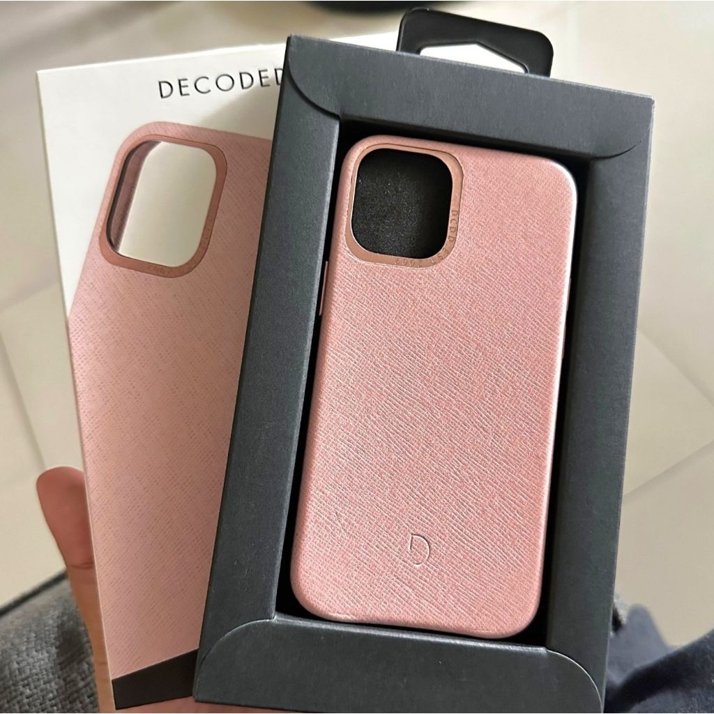 IBOX case Decoded Iphone 12 Mini case leather baby pink