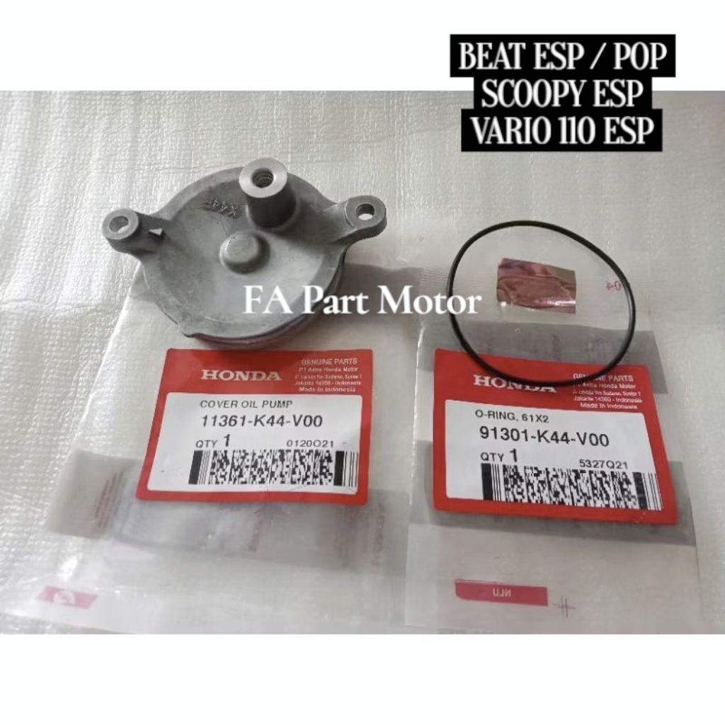1136-K44-V00 91301-K44-V00 Cover Pompa Oli BEAT ESP / POP - SCOOPY ESP - VARIO 110 ESP