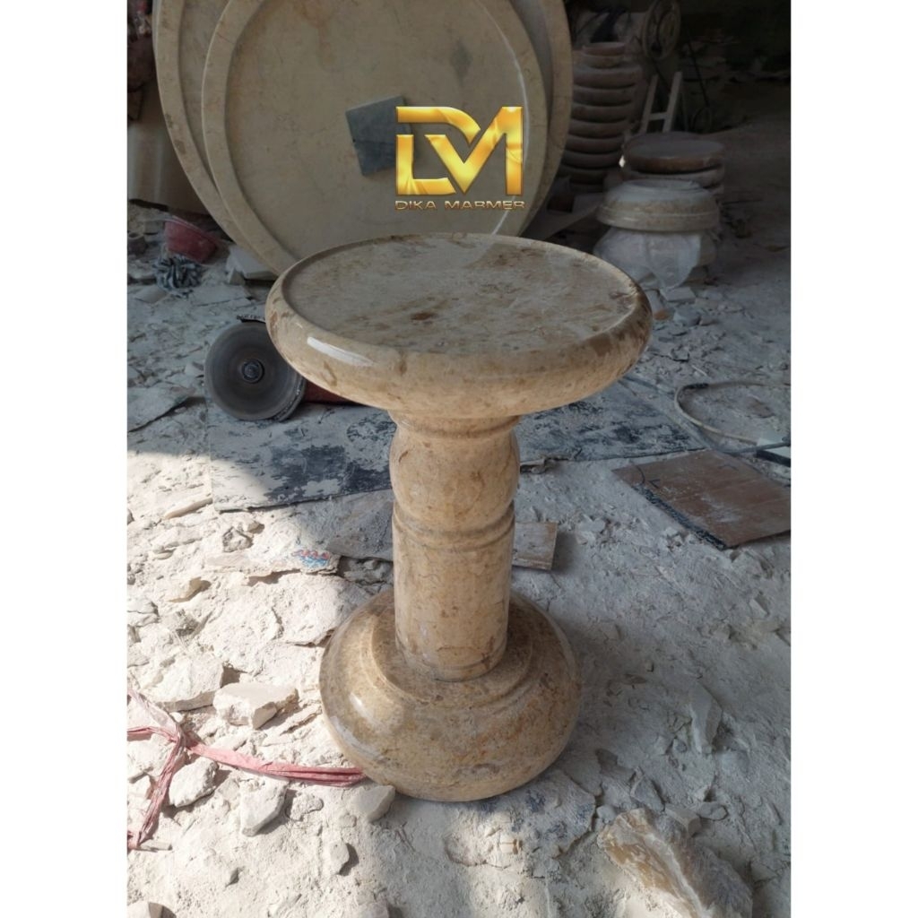 Kursi Bulat Batu Marmer Trotol ( custom )
