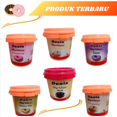 

Dunia Dip Glaze Eco 1kg All Variant / Topping Donat Glaze Murah