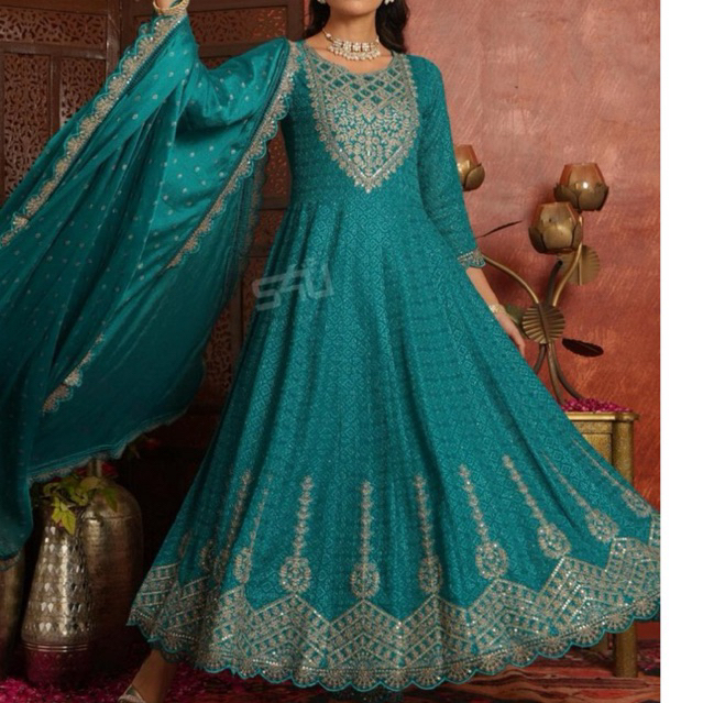Dres wanita mewah bordir payet india