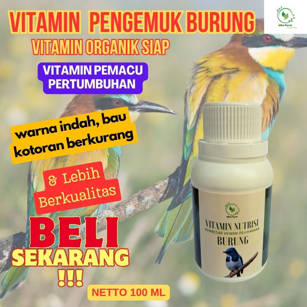 Vitamin Organik Cair Pengemuk Ternak Burung. Vitamin Organik Cair Penyehat Ternak Burung