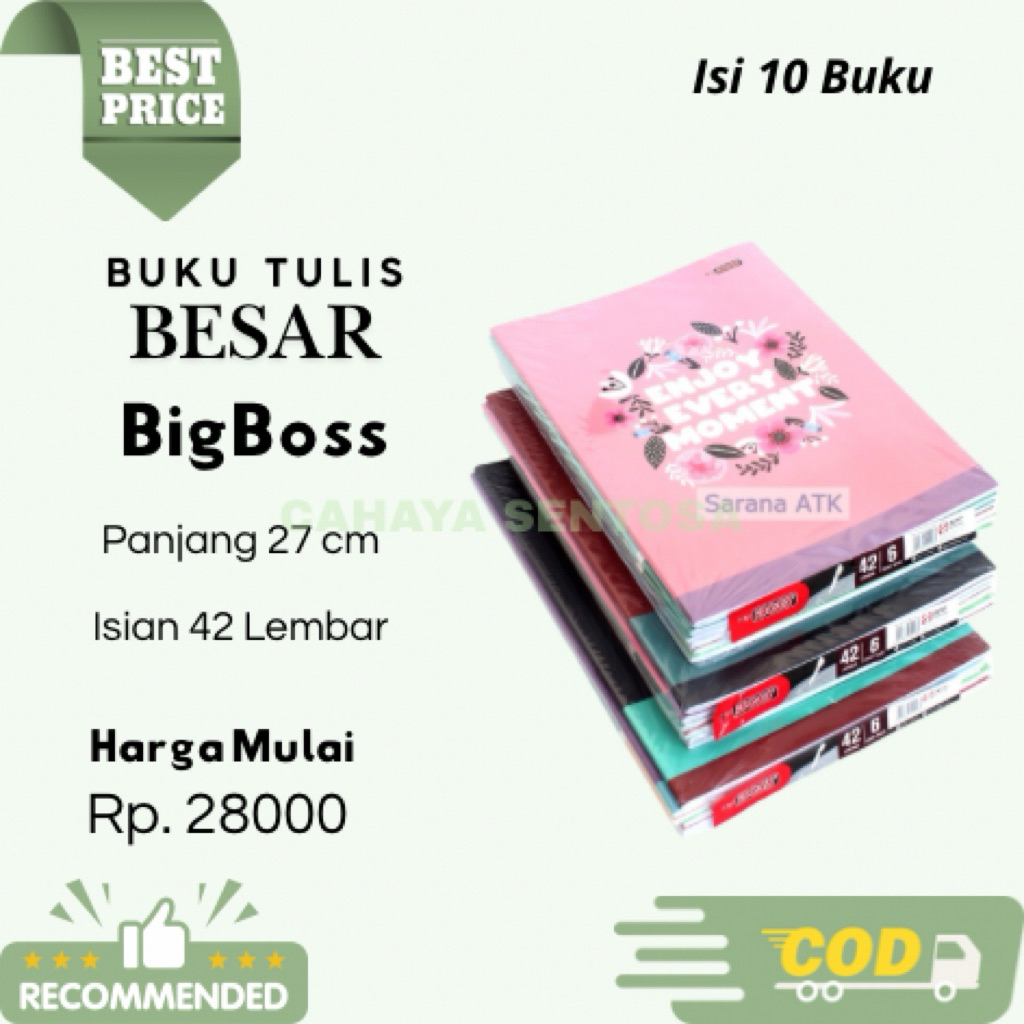 

Buku Tulis Besar Bigboss Isi 42 lembar - BigBoss Buku Sekolah