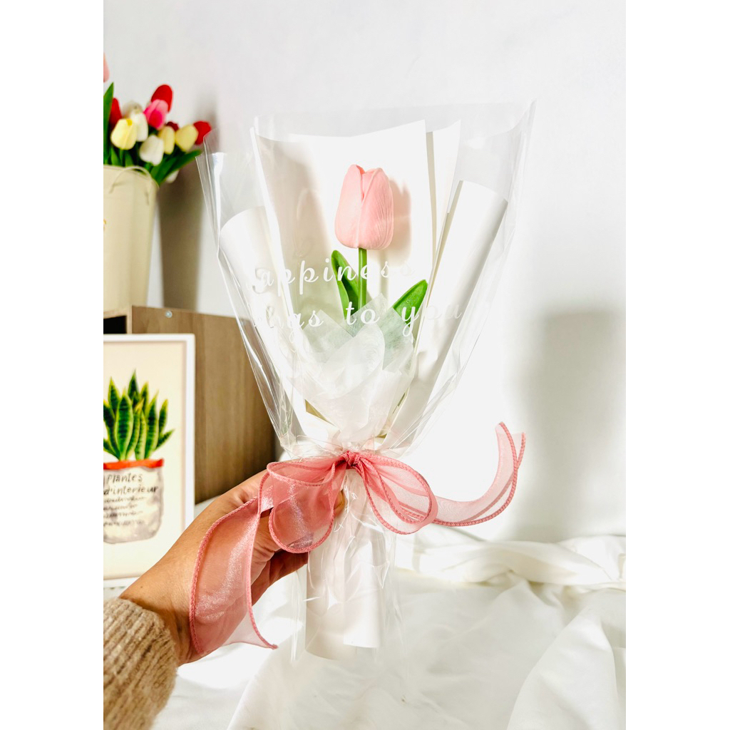 SINGLE TULIP ARTIFICIAL BOUQUET || BUKET ARTIFICIAL TULIP