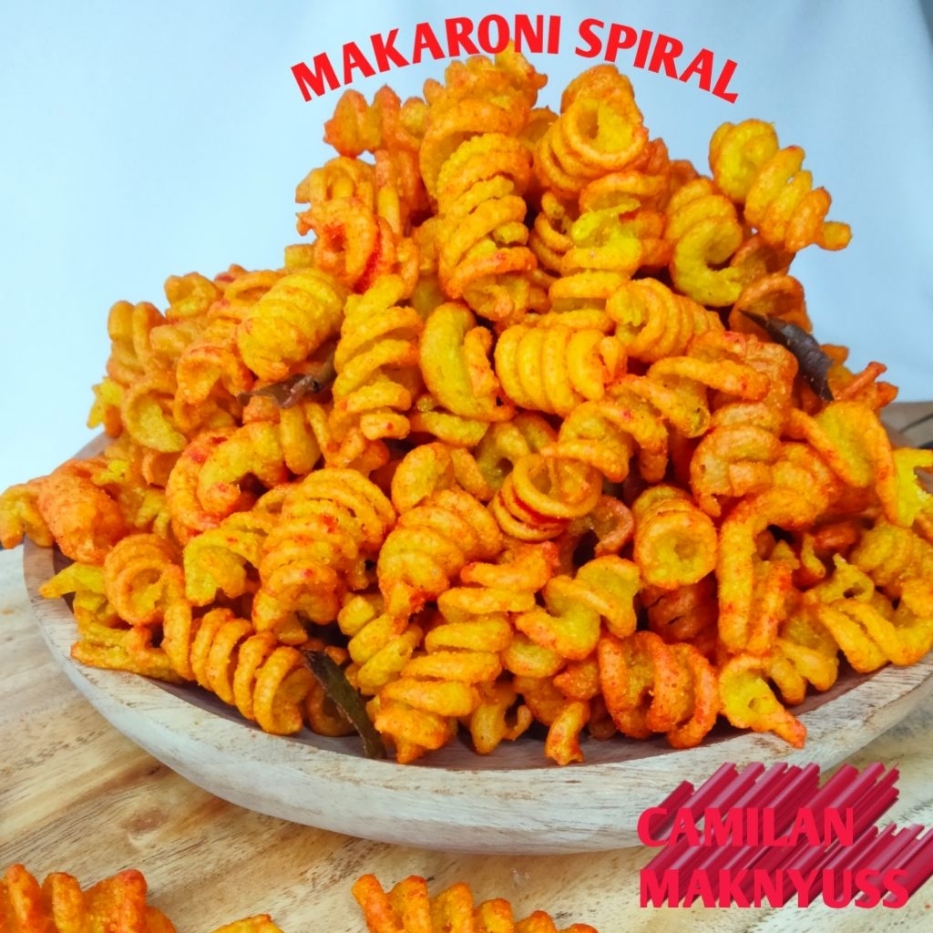 

makaroni spiral pedas camilan kekinian