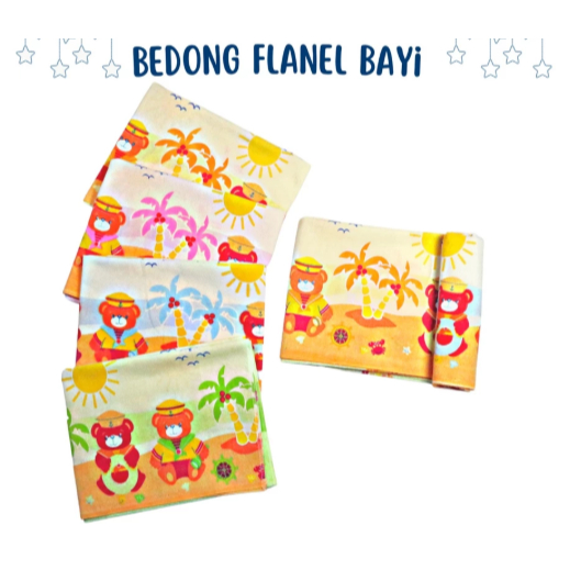 12 Pcs (1 Lusin) Bedong Bayi Flanel JUMBO Perlengkapan Bayi Baru Lahir