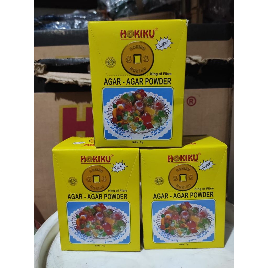 

Agar-agar Hokiku Powder 1Dus Isi 12 Shacet