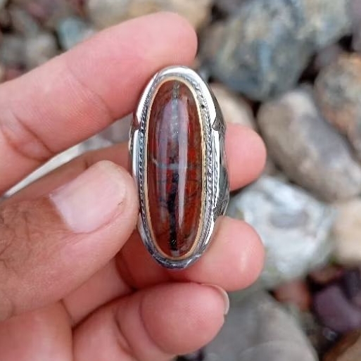 Natural cincin batu tapak jalak jesper merah