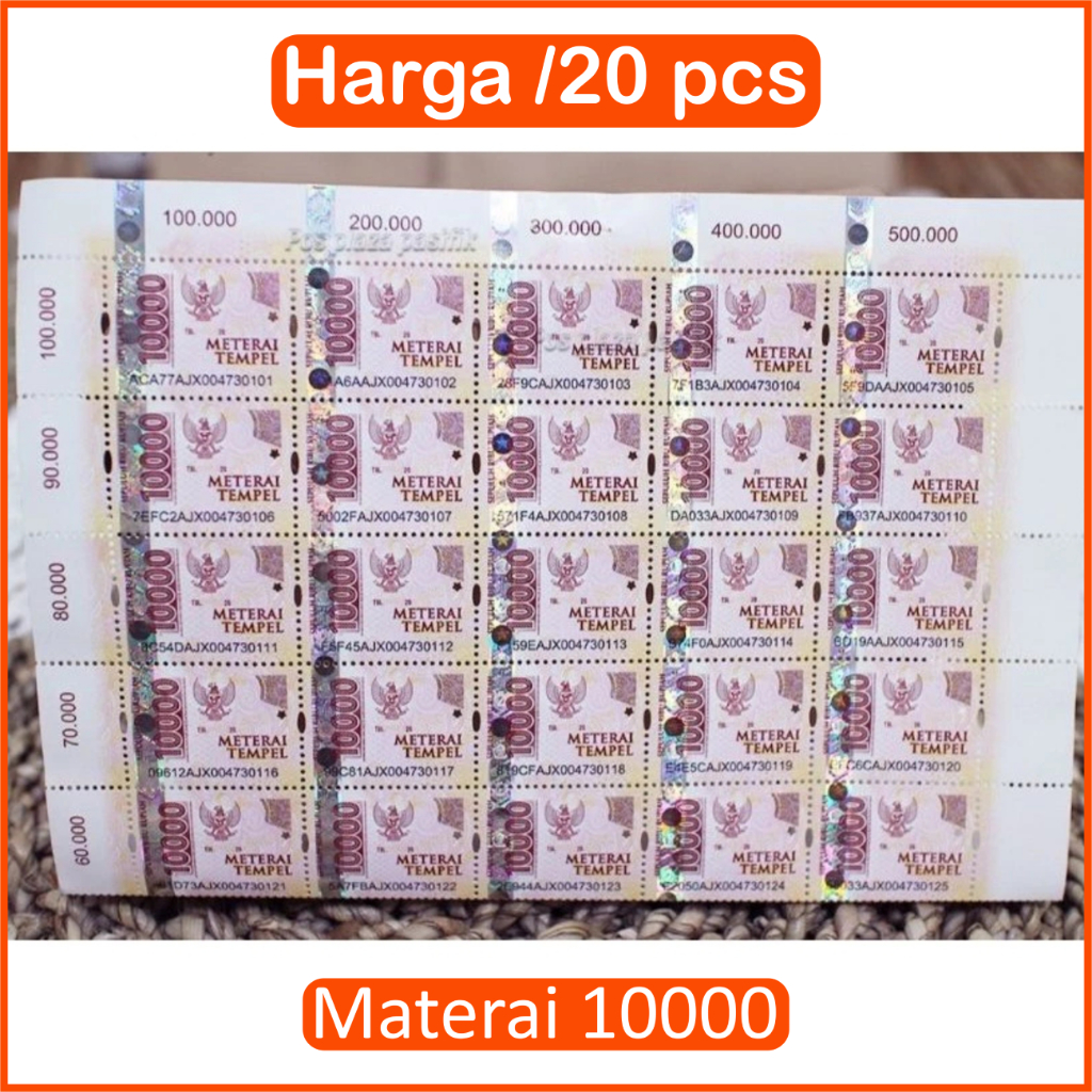 

PROMO Materaipos 10000 10rb Tempel Tembus Sinar UV Asli Ori Pos 20 PCS