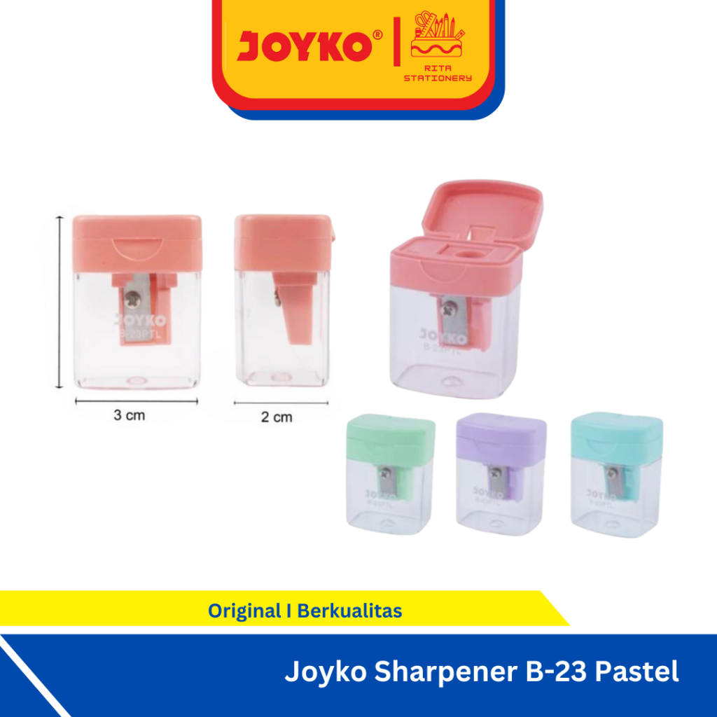 

Rautan Orotan Serutan Sharpener Joyko B-23 Pastel Anak Pengserut Pensil - Satuan