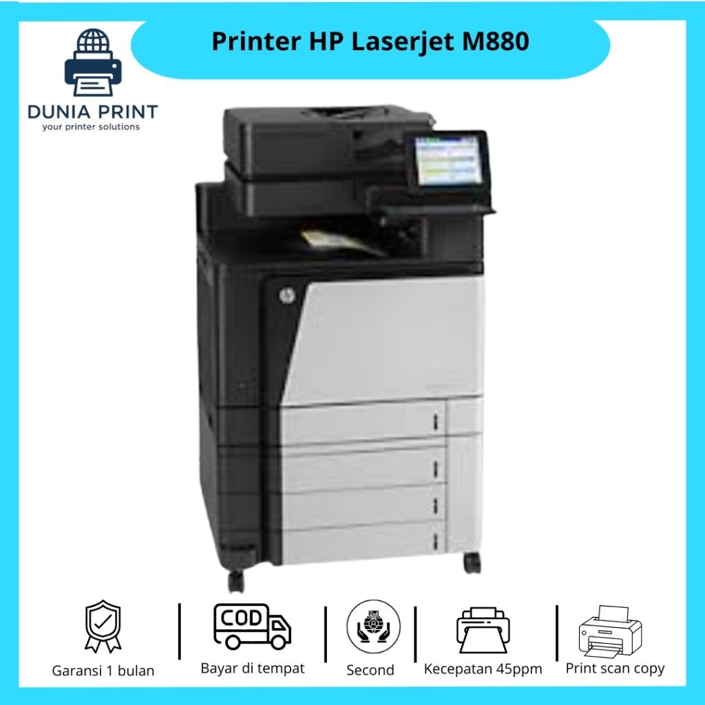 Printer HP Laserjet M880 a3 mesin fotocopy A3