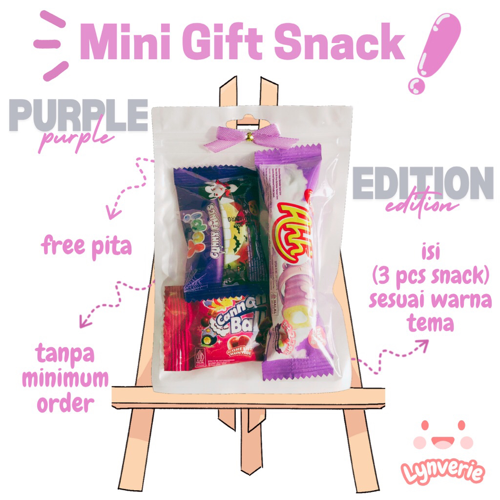 

MINI GIFT SNACK || PURPLE EDITION || HAMPERS KEKINIAN