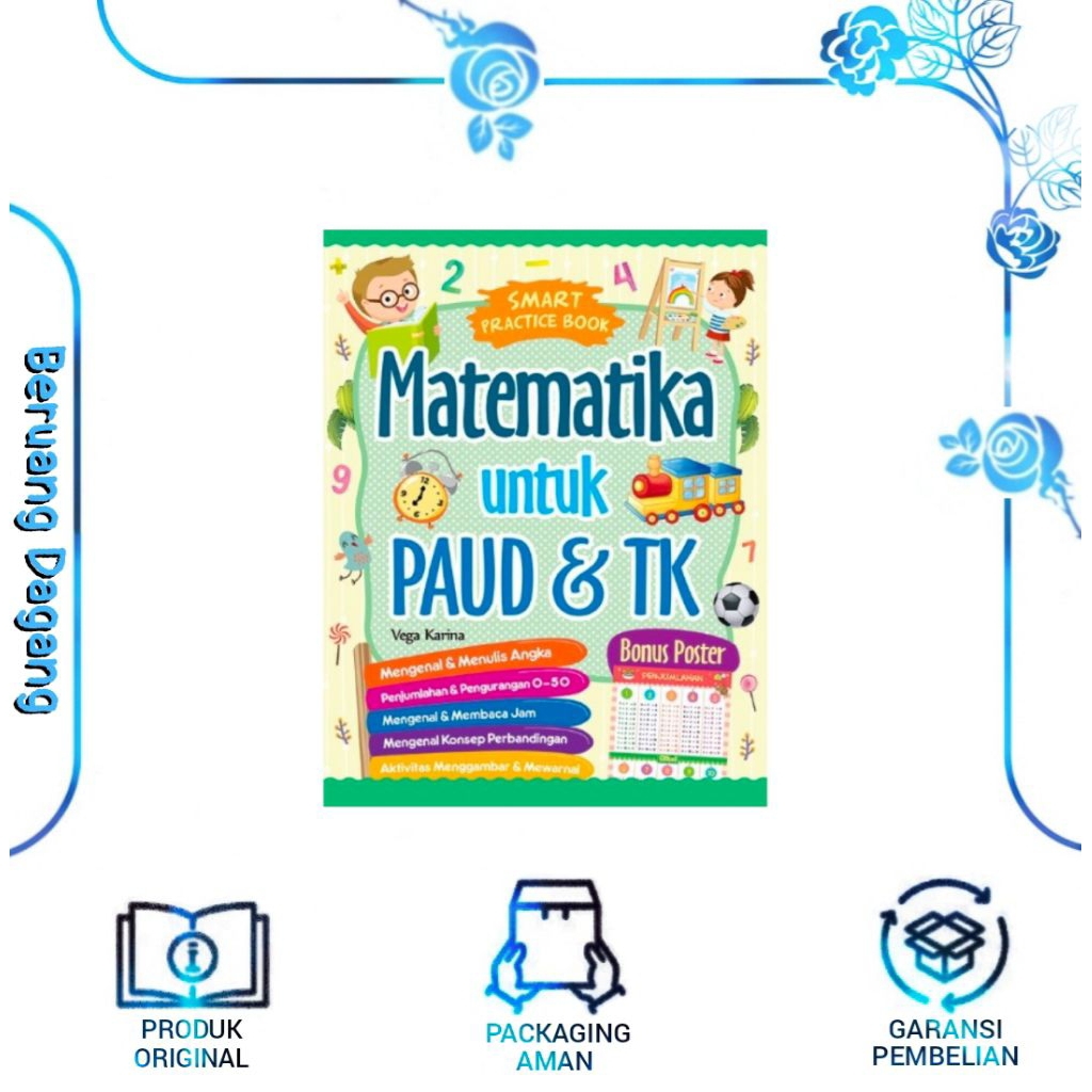 Buku SMART PRACTICE BOOK : MATEMATIKA UNTUK PAUD & TK (PLUS POSTER)
