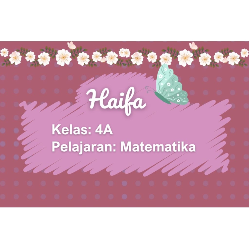 

[isi 10 PCS] Stiker Nama Custom untuk Buku Tulis