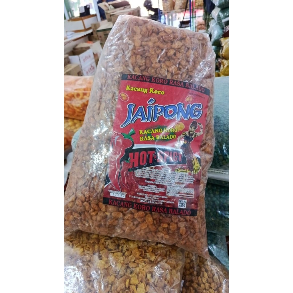 

Kacang Koro Pedas Balado Kemasan Repackaged, Kacang Koro Pedas Jaipong Repackaged, Kacang mersi