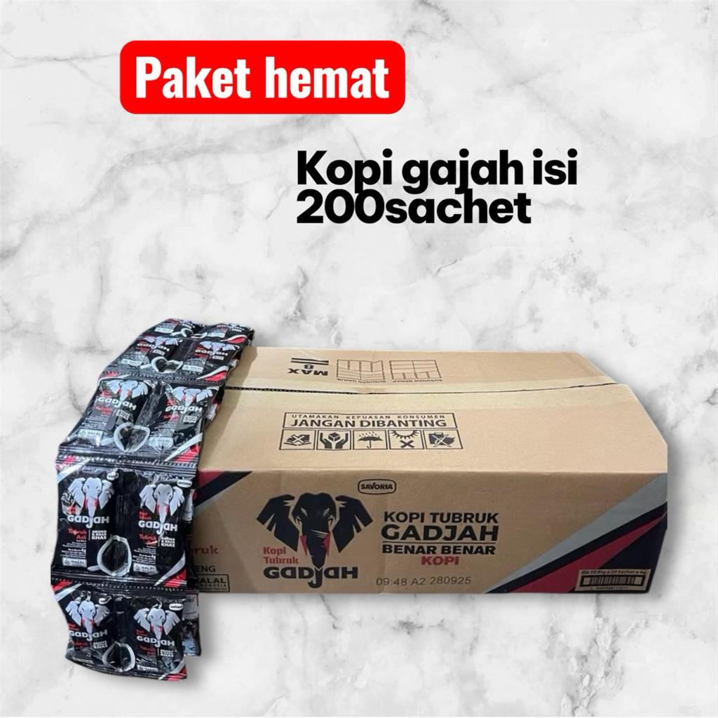 

( KARTON ) KOPI GADJAH 6Gr isi 200sachet
