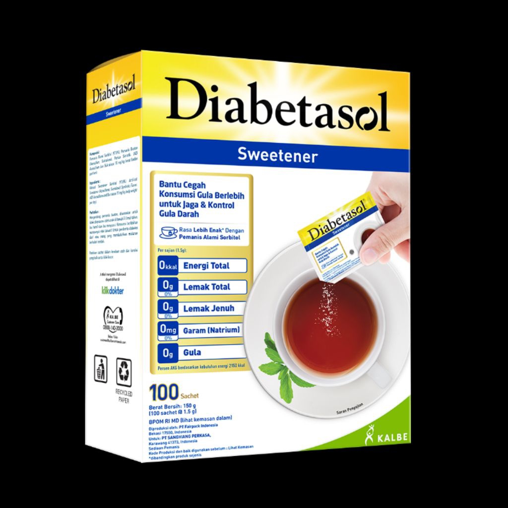 

Diabetasol Sweetner isi 100 sct