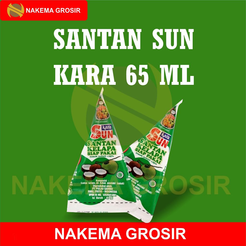

SUN KARA 65 ML- SANTAN SIAP PAKAI - COCOK UNTUK WARUNG - HARGA PALING MURAH - NAKEMA GROSIR