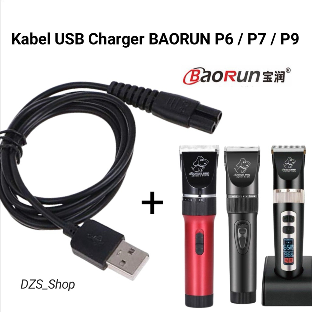 Kabel Charger BAORUN P6 P7 P9 Kabel Pengisi Daya Mesin Clipper BAORUN