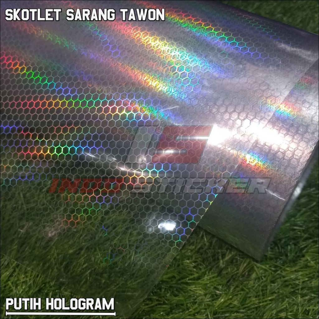 SKOTLET LAMPU HYBRID HOLOGRAM PUTIH SARANG TAWON MOTOR [METERAN]