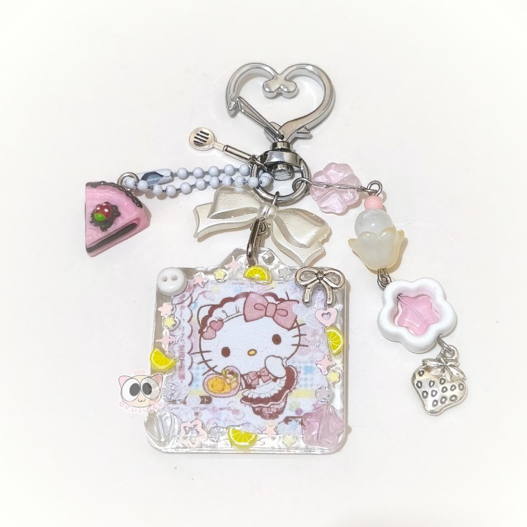 Hello kitty cooking keychain | coquette beads bagcharm | gantungan kunci