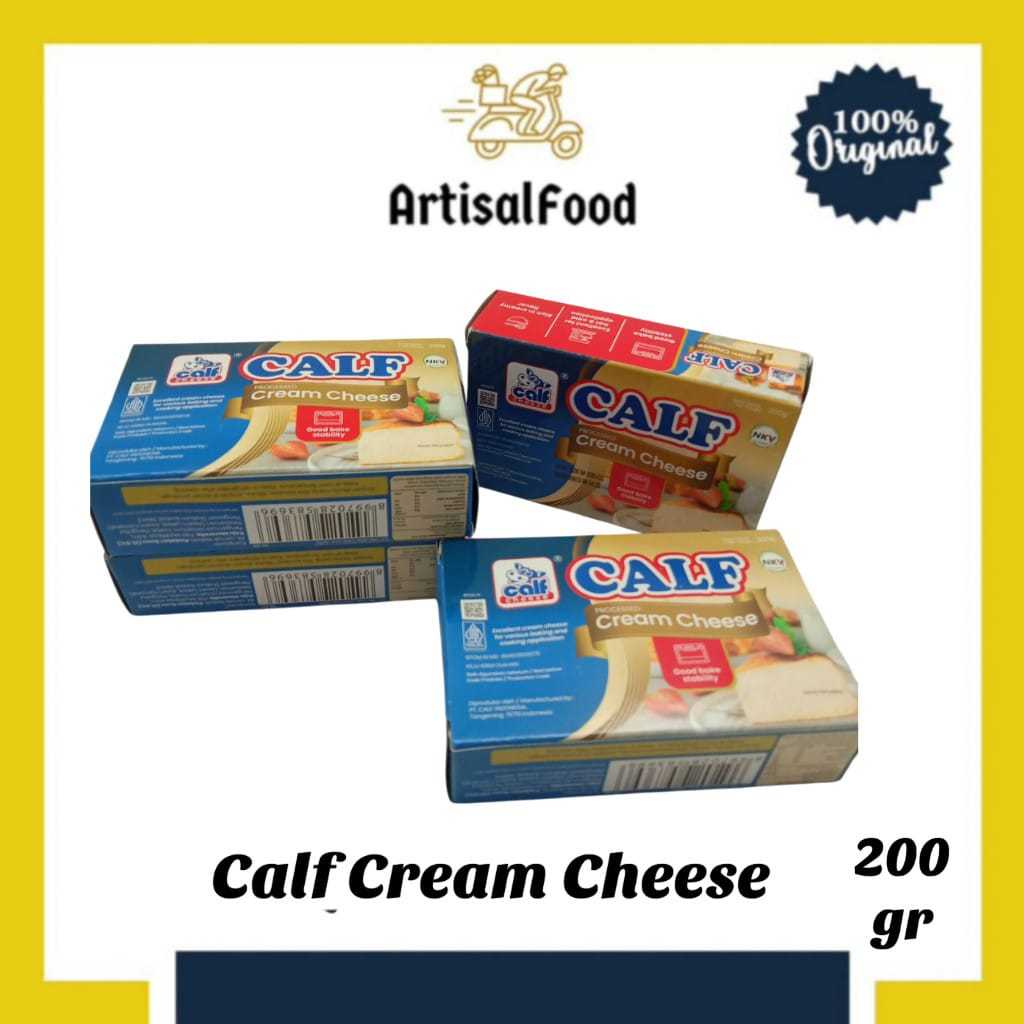 

Calf Cream Cheese 200gr Keju Krim Olahan Lumer Serbaguna