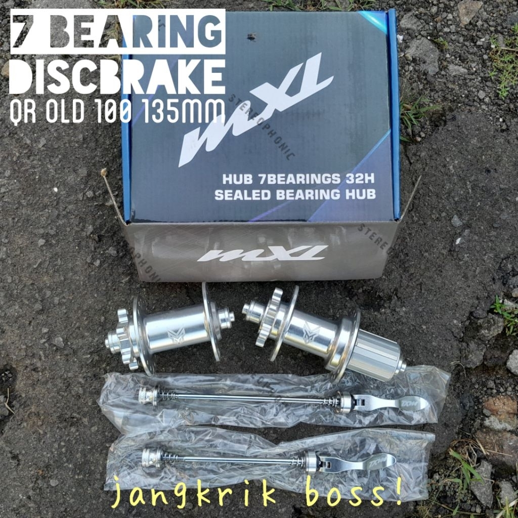 SILVER Hub Freehub MXL 32H 7 BEARING Discbrake Jangkrik Hub SILVER Freehub SILVER Max 11speed Hub OL