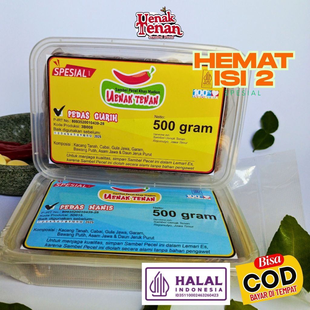 

Bundling Hemat Sambel Pecel Madiun Bumbu Pecel Sambal Kacang Asli Kemasan Mika Pedas Gurih dan Manis